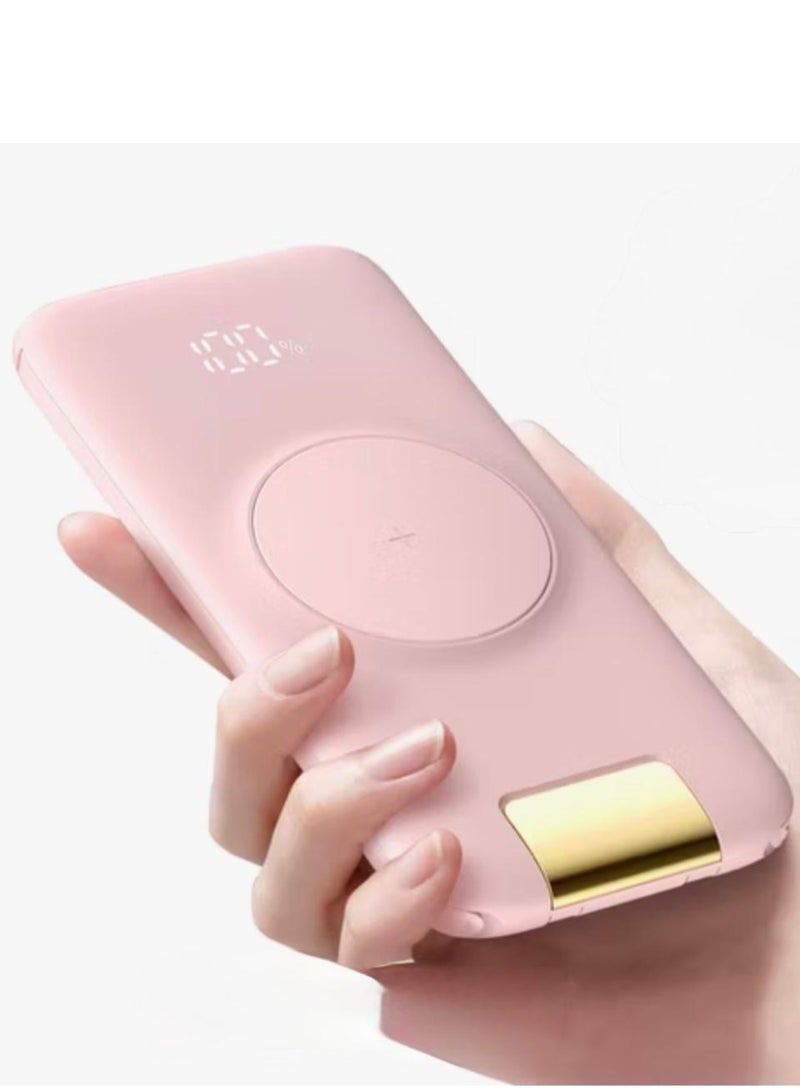 GULFLINK Large Capacity Portable Fast Charger Power Bank With Led Display Built in Cable 20000mah Pink  - Image 3