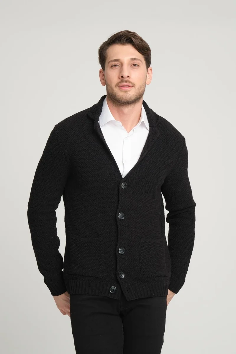Alexander Gardi V-Neck Buttoned Knit Jacket (E23-6709)