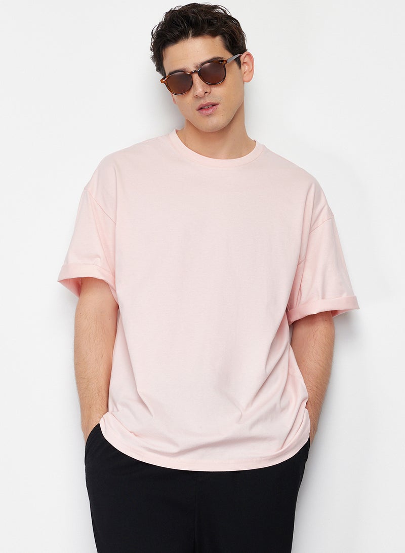 trendyol Unisex Powder Oversize/Wide Cut Basic 100% Cotton T-Shirt Tmnss22Ts0318 - Image 2