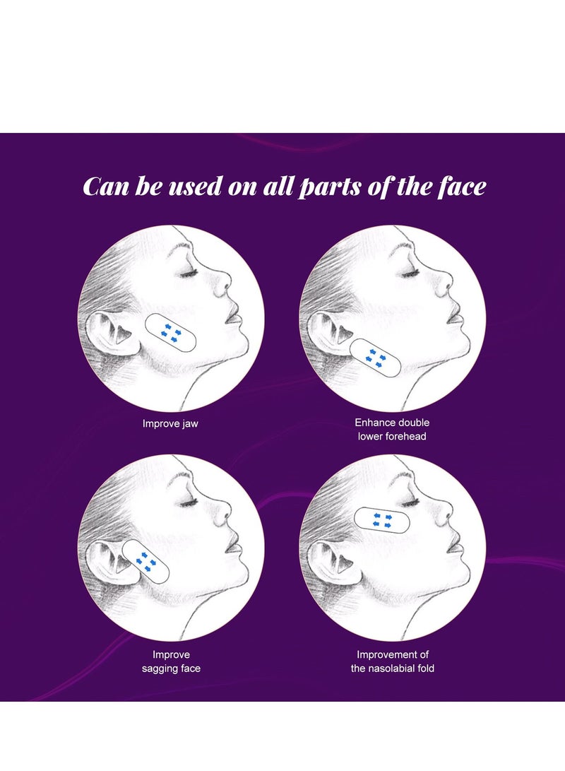 EELHOE 60 Pcs Face Lift Sticker V-line Face Lift Tapes Face and Neck Lifting Patch for Firming V Face Preventing Sagging Lightening Lines  - Image 3