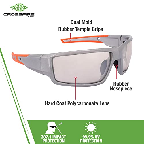 Crossfire Cumulus Indoor/Outdoor Mirror and Silver Frame Safety Glasses - Image 2