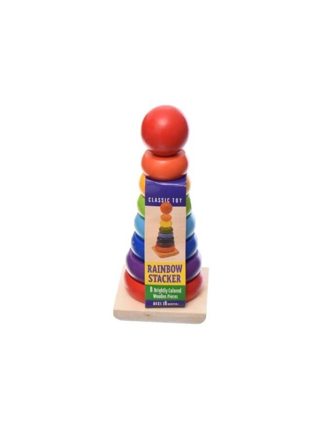 Generic accessories shop Wooden Rainbow Stacking Activity Game With Colorful Design And Each Piece Can Be Utilized Separately Aiming To Develop Kids Concentration And Thinking skills - Multi Color 