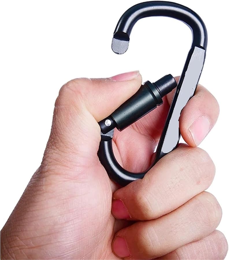 Green 6 Pack Aluminum Alloy Carabiner Clip D Ring Hook for Backpack Camping Hiking Climbing Keychain - Image 5