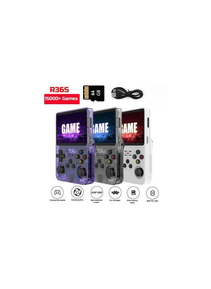 Panvil Pocket Retro Gaming Console R36S – 3.5″ IPS HD Screen, 1GB RAM, 64GB Storage, 20+ Emulators & 6‑Hour Battery – Portable Linux Handheld for Classic Games  - Image 5