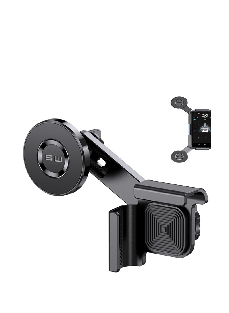 Captaintech Tesla Magnetic Phone Holder for Model 3 and Y, Strong Magnet Car Mount Compatible with All iPhone and Android Devices - Image 1