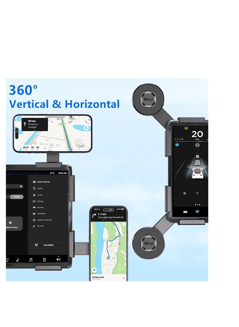 Captaintech Tesla Magnetic Phone Holder for Model 3 and Y, Strong Magnet Car Mount Compatible with All iPhone and Android Devices - Image 4