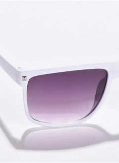 Haute Sauce Purple Lens White Wayfarer Sunglasses  - Image 2