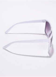 Haute Sauce Purple Lens White Wayfarer Sunglasses  - Image 5