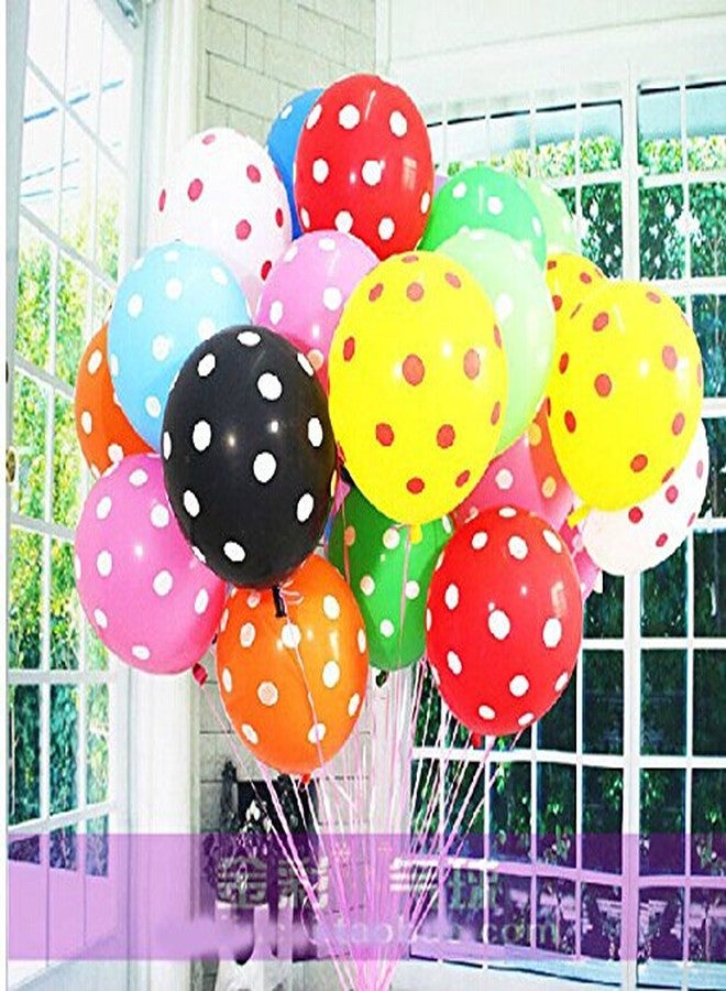 TOYXE TOYXE® 40008 Toy Balloon Polka Dot Spotty 12" Inch - Multicolor (Pack of 50) material Rubber - Image 1
