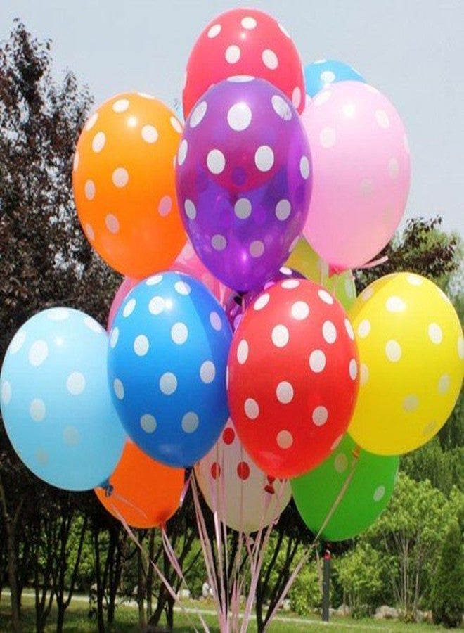 TOYXE TOYXE® 40008 Toy Balloon Polka Dot Spotty 12" Inch - Multicolor (Pack of 50) material Rubber - Image 2