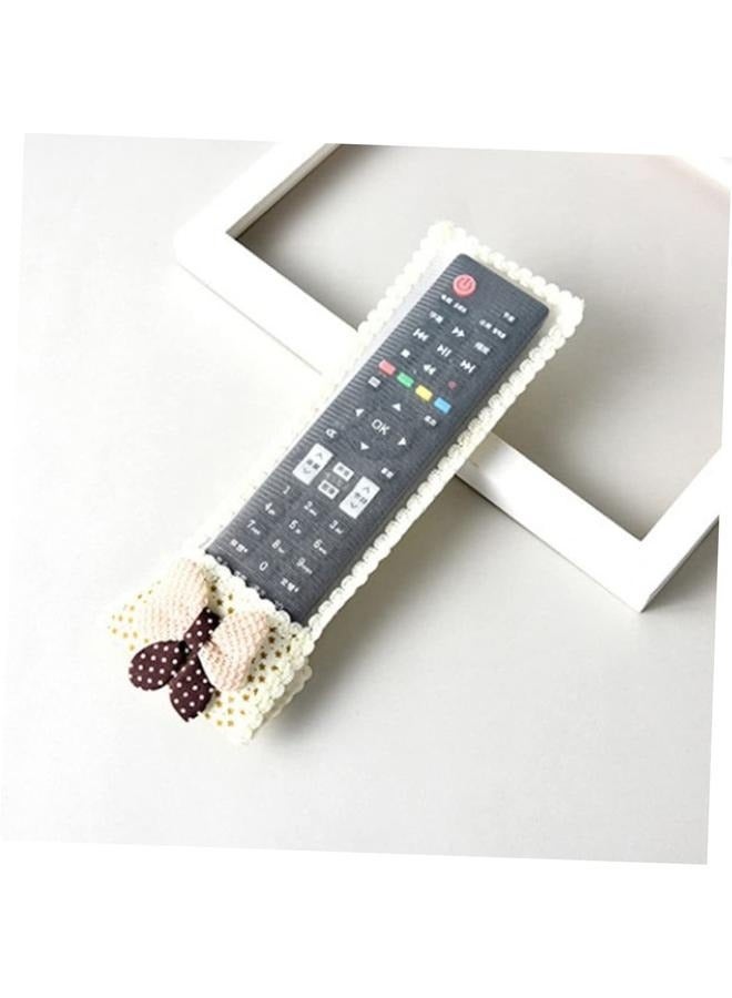 Beautiful Lace Cover for Remote European Design Fabric Material Beige 3 sizes