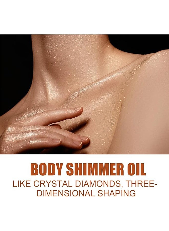 Ushas Body Glow Shimmer Spray 76ml, Hair and Body Makeup, Instant Result, Long-Lasting, Ultra Fine Mist Even Coverage Quick Glow Body Glitter, for All Skin Types - #02 - Image 5