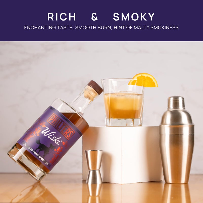فيلترز ويسكي غير الكحولي، مشروب ويسكي خالي من الكحول، بديل مصنوع في الولايات المتحدة، نكهات طبيعية بالكامل، 25 أونصة سائلة - Image 3