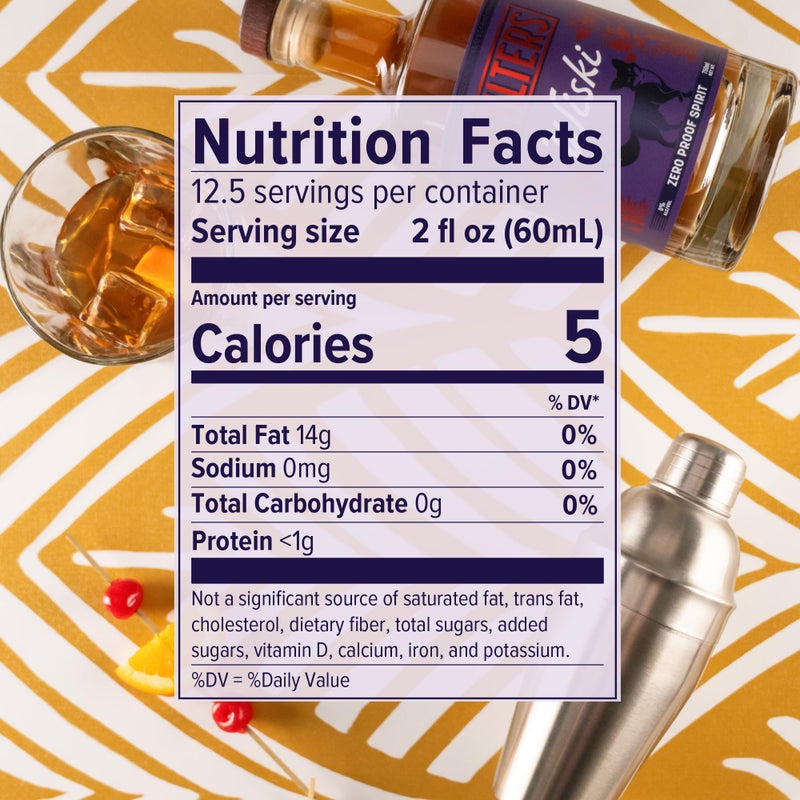 فيلترز ويسكي غير الكحولي، مشروب ويسكي خالي من الكحول، بديل مصنوع في الولايات المتحدة، نكهات طبيعية بالكامل، 25 أونصة سائلة - Image 2