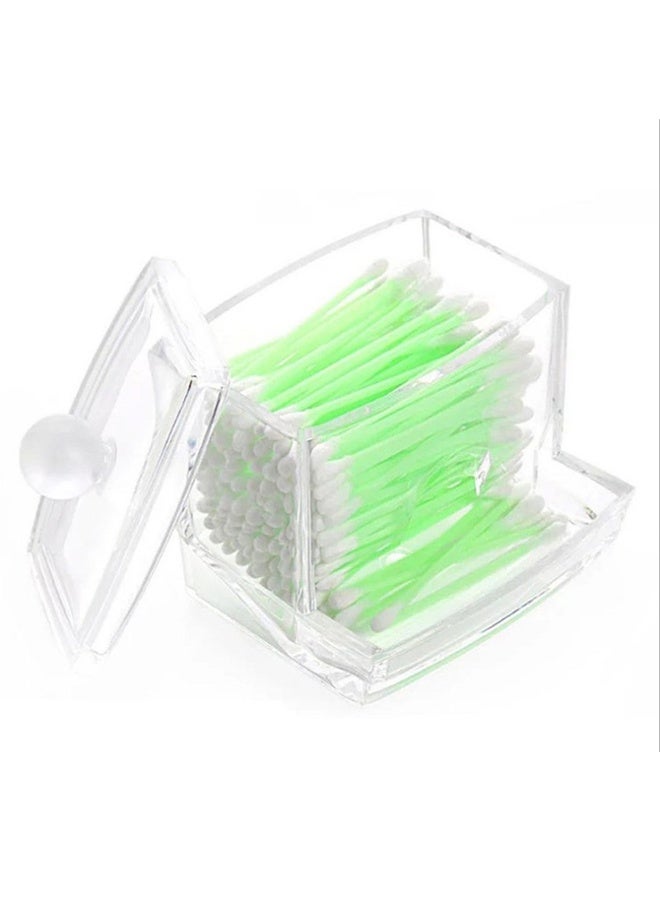 Watpot Cotton Balls Holder Clear Acrylic Cotton Swab Toothpick Storage Case Makeup Cottonswab Organiser Dispenser - Image 1
