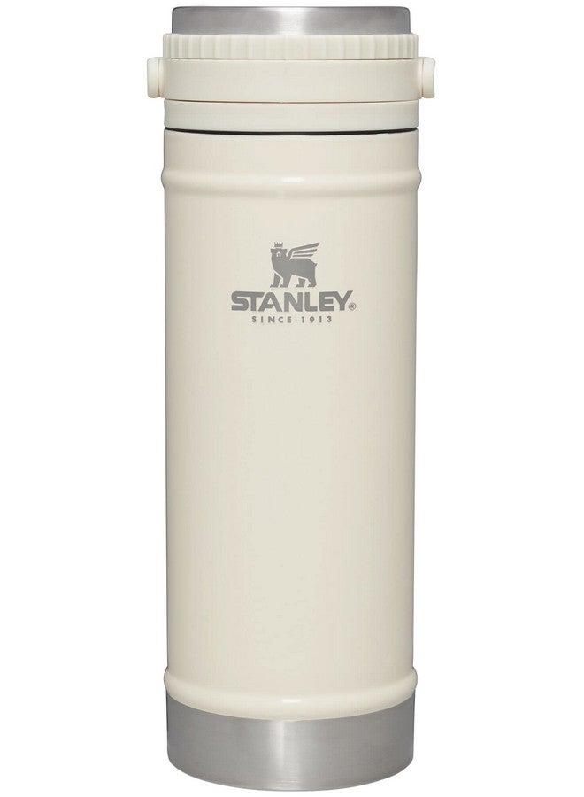 Stanley Stanley Travel Mug with Integrated French Press 16 oz | 5 Minute Brew, 4 Hours Hot, Leakproof Lid | Mesh Filter for Coffee Grounds | Insulated Stainless Steel Coffee Maker | BPA-Free | Cream Gloss  - Image 1