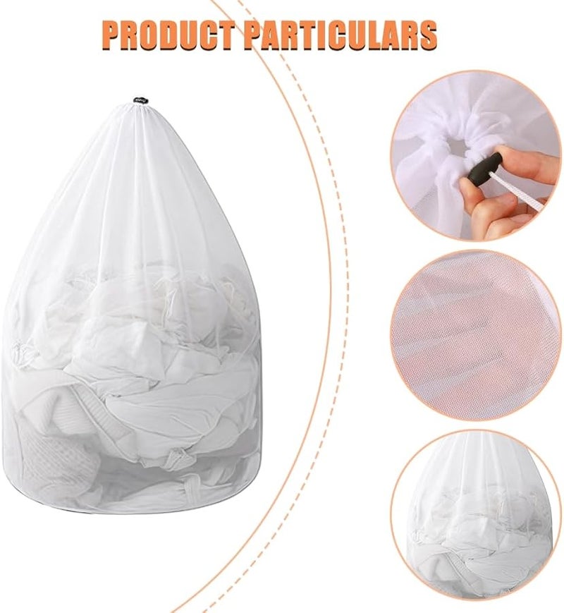 حقيبة غسيل شبكية كبيرة متعددة الأغراض للجوارب والأوشحة والملابس الحساسة - Image 4