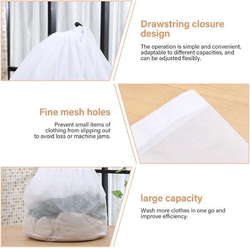 حقيبة غسيل شبكية كبيرة متعددة الأغراض للجوارب والأوشحة والملابس الحساسة - Image 3