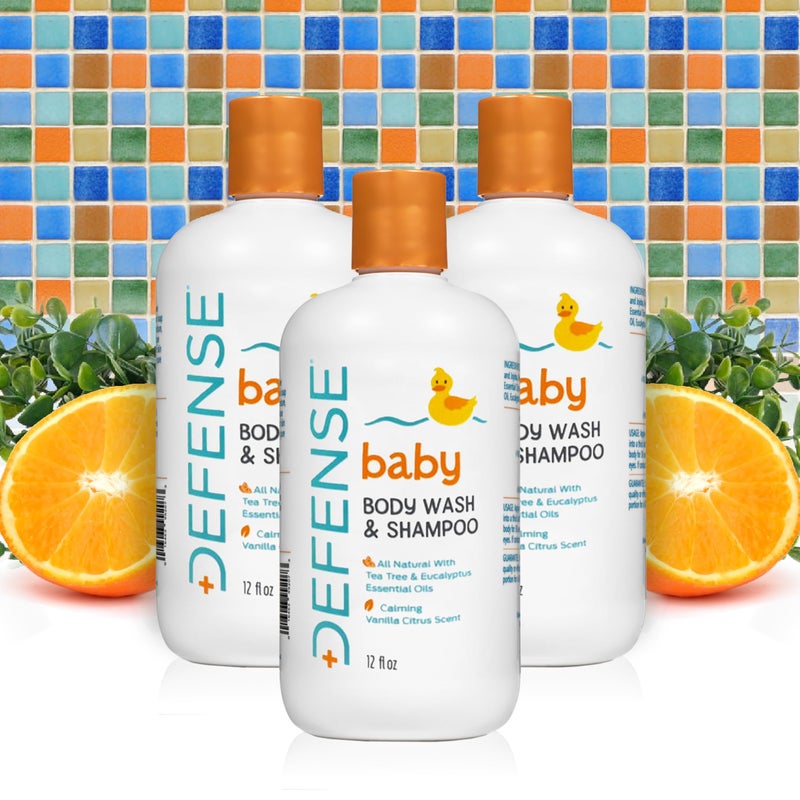 Defense Soap Baby Shampoo and Body Wash with Tea Tree Oil, Coconut Oil, Eucalyptus, Olive Oil & Aloe, 12 Fl Oz (Pack of 2) - Image 3