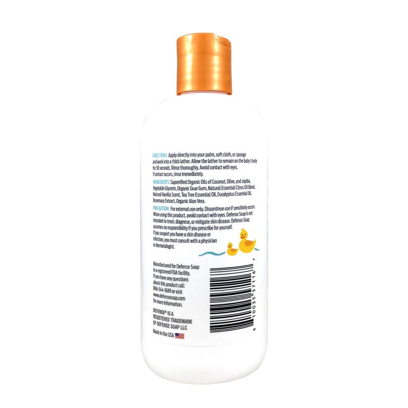 Defense Soap Baby Shampoo and Body Wash with Tea Tree Oil, Coconut Oil, Eucalyptus, Olive Oil & Aloe, 12 Fl Oz (Pack of 2) - Image 5