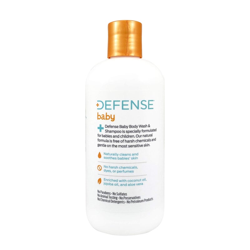 Defense Soap Baby Shampoo and Body Wash with Tea Tree Oil, Coconut Oil, Eucalyptus, Olive Oil & Aloe, 12 Fl Oz (Pack of 2) - Image 4