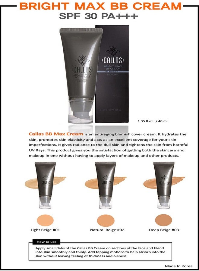Callas Bright Max BB Cream SPF30 02 Medium Beige - Image 2