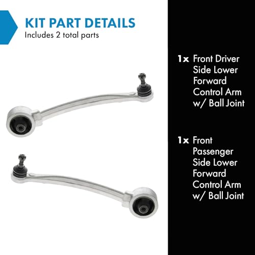 TRQ Front Lower Control Arm with Ball Joint Set Compatible with 2011-2014 Hyundai Equus 2009-2014 Genesis - Image 2