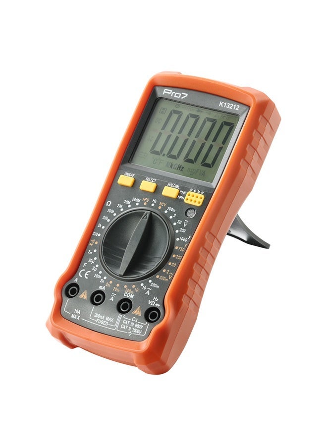 Pro7 Heavy Duty Digital Multimeter - 1V AC/DC Voltage Tester with Resistance, Diode, Continuity, NCV u0026 Data Hold, Battery Included for Electricians, Electronics Repair, DIY u0026 Workshop Use - Image 3