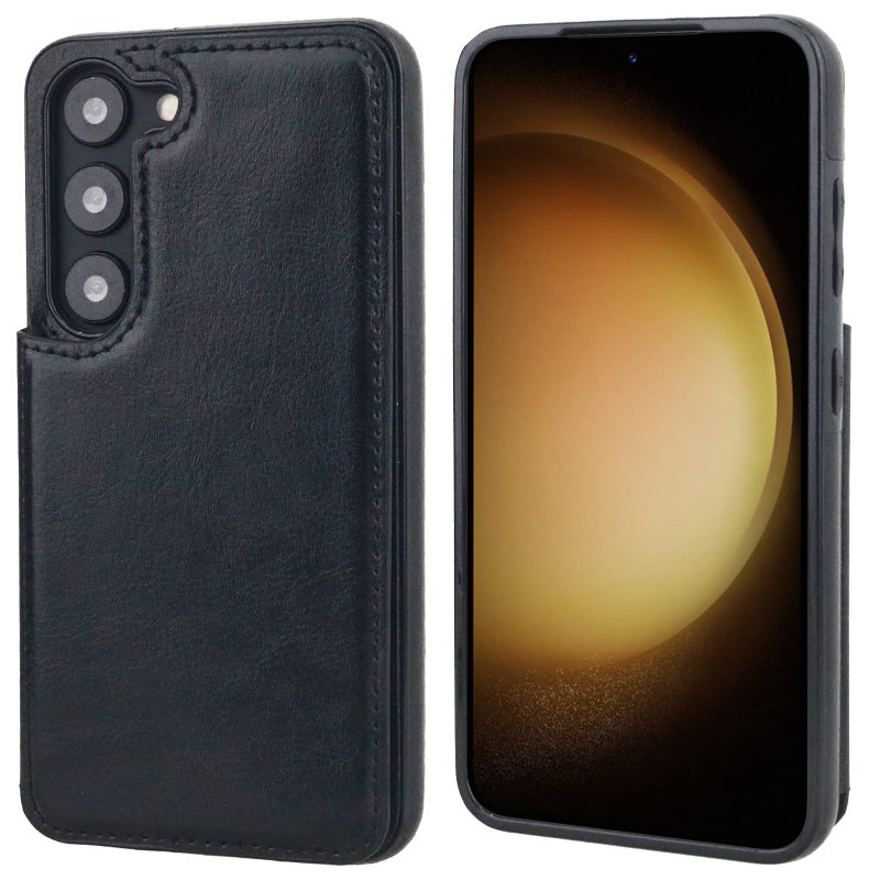 OT ONETOP ONETOP Compatible with Samsung Galaxy S23 Wallet Case with Card Holder, PU Leather Kickstand Card Slots Case, Double Magnetic Clasp and Durable Shockproof Cover 5G 6.1 Inch(Black) - Image 3