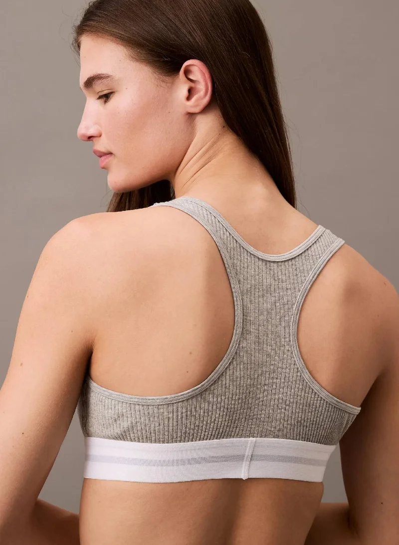Calvin Klein Grey Heather Bralette - Cotton Modal Rib for Women | Best Price UAE