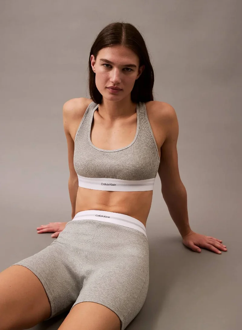 Calvin Klein Grey Heather Bralette - Cotton Modal Rib for Women | Best Price UAE