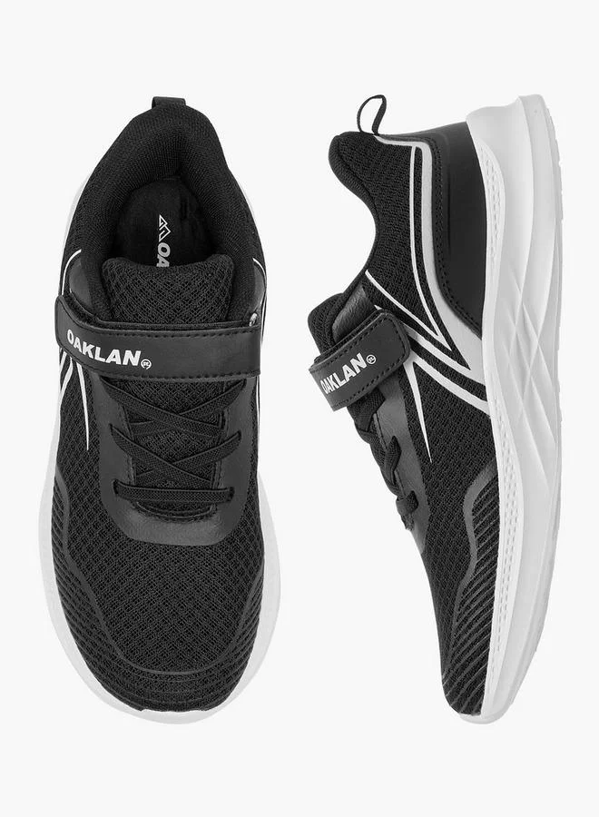 Oaklan by Shoexpress BLACK Panelled Shoes with Hook and Loop Closure for Men | Best Price UAE