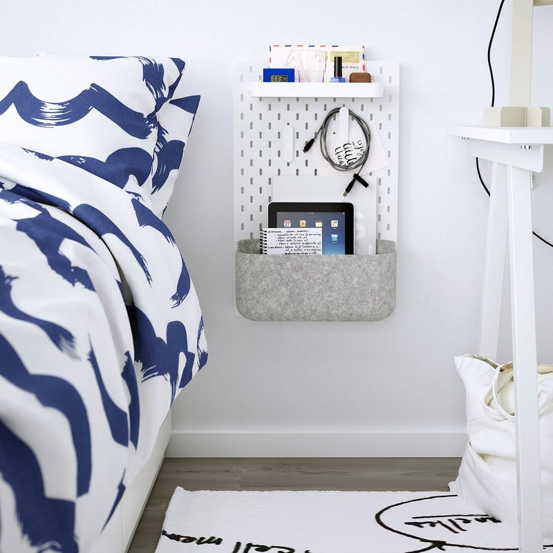 Baitique Felt Wall Storage Basket, Grey, 34x17 cm - Image 4