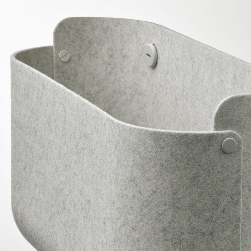 Baitique Felt Wall Storage Basket, Grey, 34x17 cm - Image 2