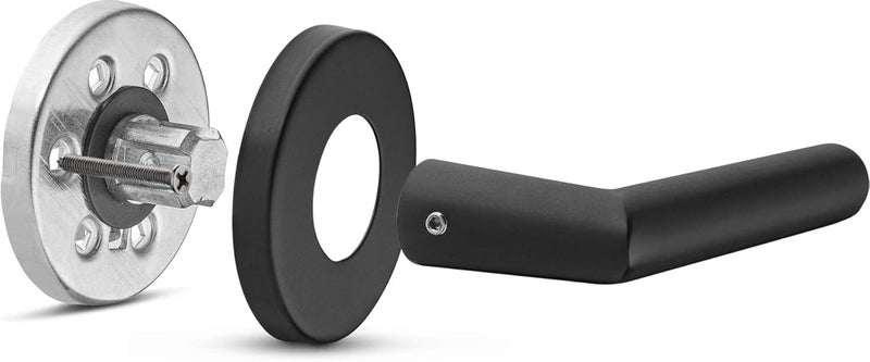 Berlin Modisch Privacy Lever Door Handle - Iron Black Finish - Image 3