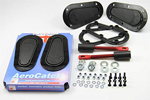 AeroCatch 125-2000 Below Panel Flush Non-Locking Hood Latch and Pin Kit - Black - Image 4