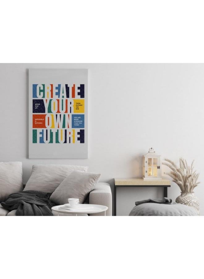 Home Gallery Home Gallery create your own future motivational quotes Printed canvas wall art  - Image 2