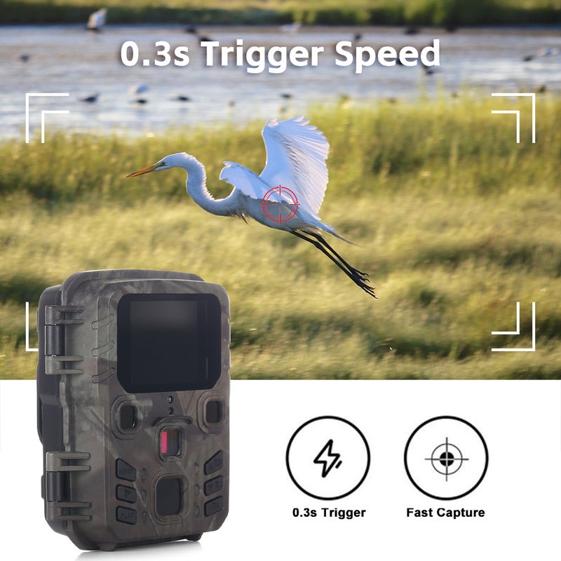 Motion Activated Night Vision Trail Camera 0.3S Trigger Speed Waterproof Wildlife Hunting Camera - Image 4
