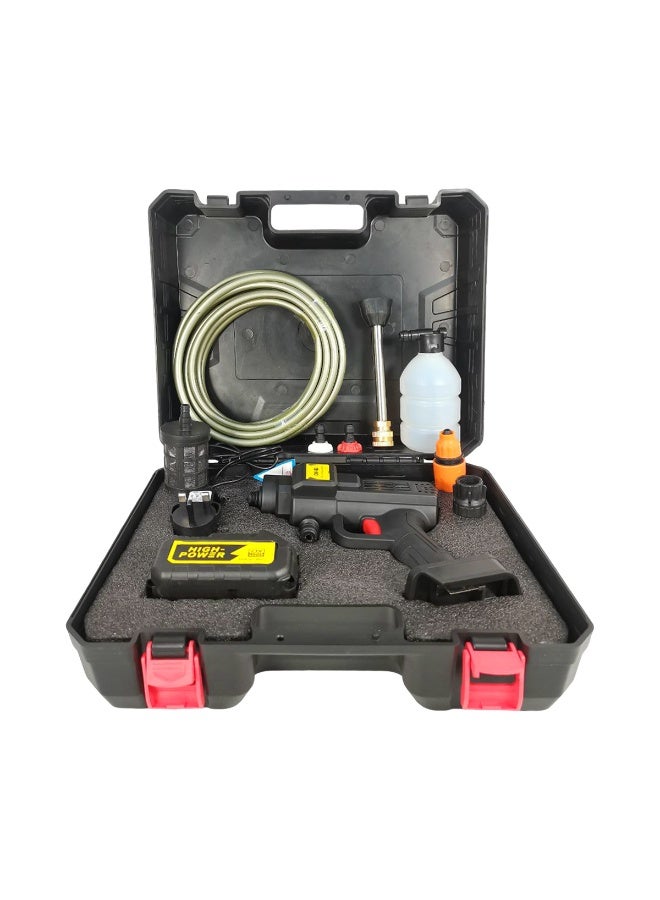 TBS DESIGN Cordless High Pressure Car Washer, Portable Power Washer Gun with Rechargeable Battery, Multi-Spray Nozzles, Foam Bottle, 3-in-1 Adjustable Jet, 5M Water Hose, Strong Water Suction from Bucket/River, Car Bike Patio Home Cleaning Machine, CW03 - Image 2