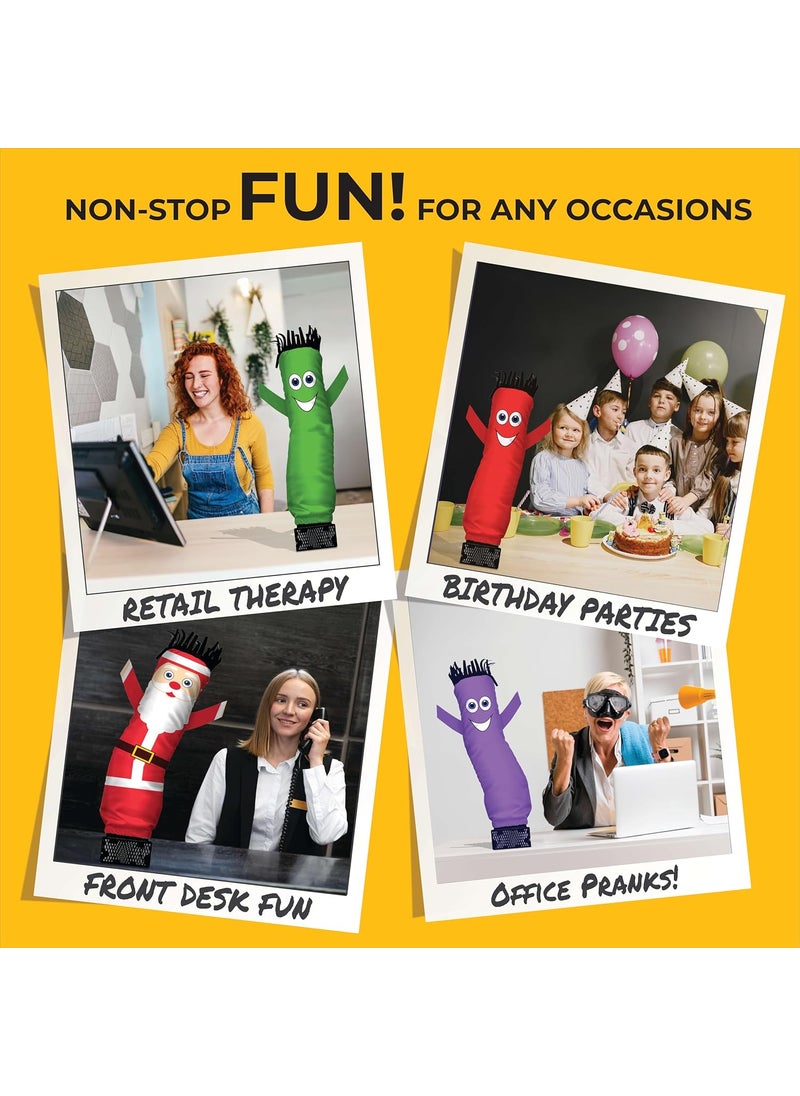 LookOurWay LookOurWay Air Dancers Mini Inflatable Tube Man Set  29 Wacky Waving Inflatable Tube Guy with Blower for Desktop Advertising  Red  - Image 4
