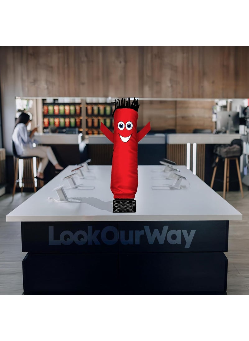 LookOurWay LookOurWay Air Dancers Mini Inflatable Tube Man Set  29 Wacky Waving Inflatable Tube Guy with Blower for Desktop Advertising  Red  - Image 5
