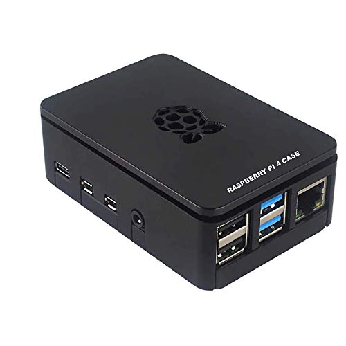 PiBOX India for Raspberry Pi 4 Case 1Gb, 2GB, 4GB, 8GB Black, Raspberry Pi 4 Case with air vents, with logo top screwless modular design, ports access Raspberry Pi 4 Model B, Pi 4B, Pi 4,Camera and Ports ABS (Black) - Image 1