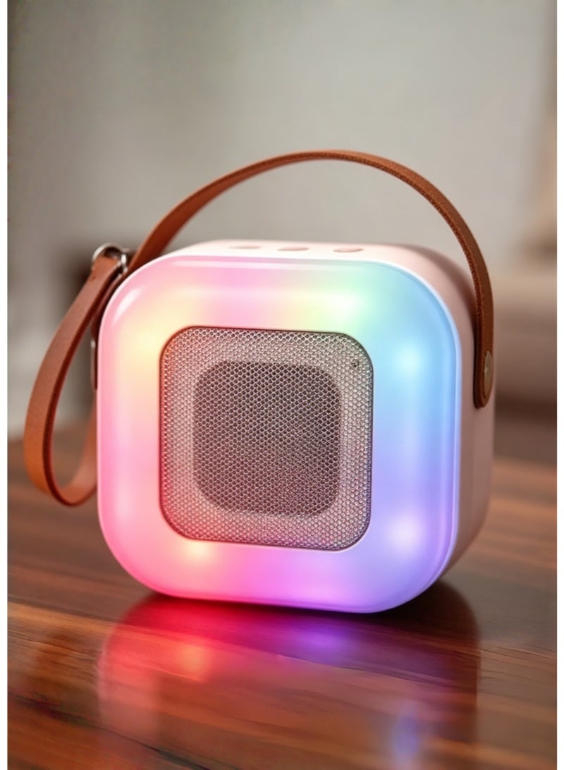 JoyousSto Birthday Gifts for Kids & Adults, Mini Karaoke Machine with 2 Wireless Microphones, Portable Bluetooth Speaker with LED Lights, Karaoke Mic Set for Party - Image 2