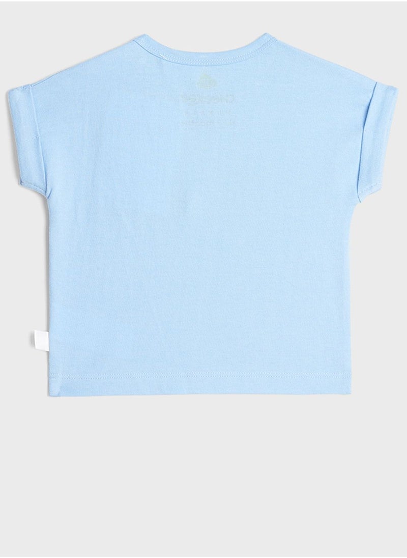 Cheekee Munkee Kids Graphic Round Neck T-Shirt - Image 2