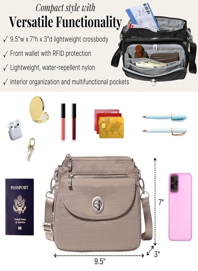 Baggallini Women's Calais Crossbody Bag, Moonrock - Image 5
