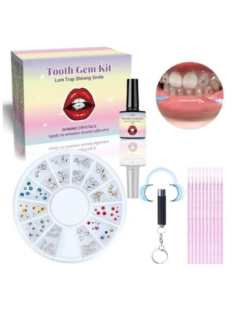 LUNOON DIY Tooth Gem Kit – 120 Sparkling Crystals for Teeth, Fashionable Tooth Jewelry Starter Kit, Professional Teeth Gems Kit for Personal Style - Image 1