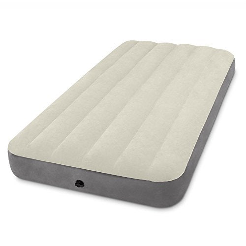 Intex Polyester Dura-Beam Standard Series Deluxe Single-High Airbed, Bed Height 10, Twin, Beige - Image 1