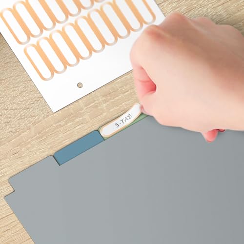 Ospelelf Mini Binder Dividers with Tabs，Durable Paper Dividers for 3 Ring Mini Small Binder，5 Tab(5.5" * 8.5") - Image 5