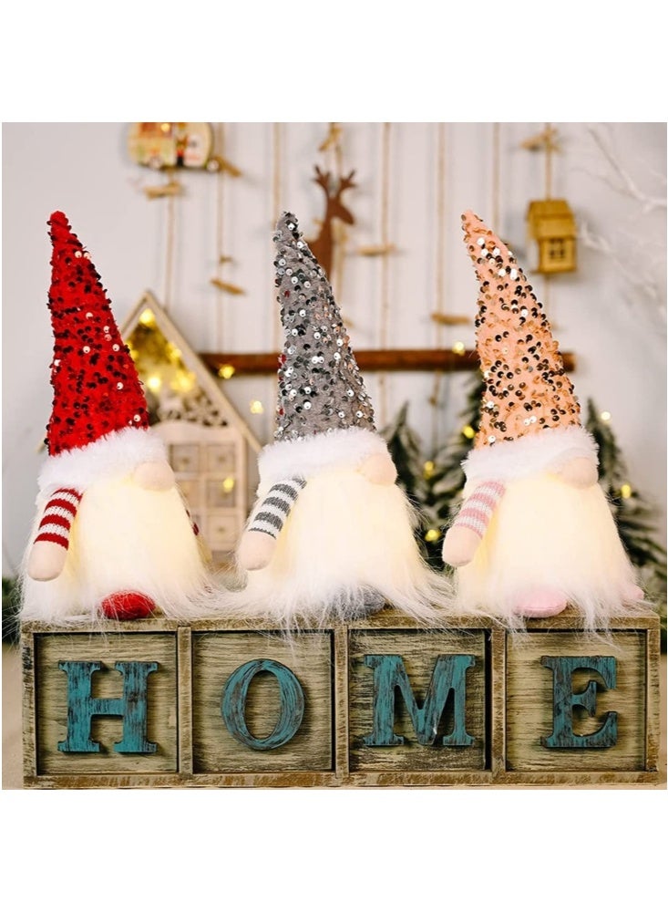 جيجيرو قزم عيد الميلاد المضيء، مصباح LED لعيد الميلاد على شكل قزم جونك، قزم سانتا سويدي مصنوع يدويًا مع ضوء، قبعة لامعة مصنوعة يدويًا لعيد الميلاد باللون الرمادي - Image 3