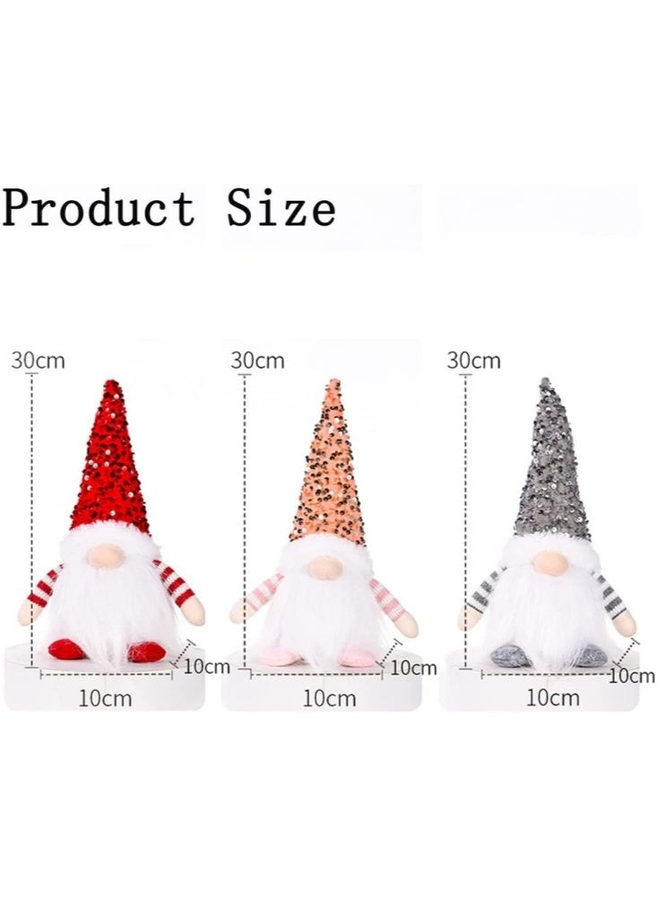 جيجيرو قزم عيد الميلاد المضيء، مصباح LED لعيد الميلاد على شكل قزم جونك، قزم سانتا سويدي مصنوع يدويًا مع ضوء، قبعة لامعة مصنوعة يدويًا لعيد الميلاد باللون الرمادي - Image 5